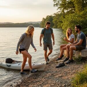 Revive‎ Active Recovery Shoes Charcoal/Black Speckle Color Male 5/ FEM 7